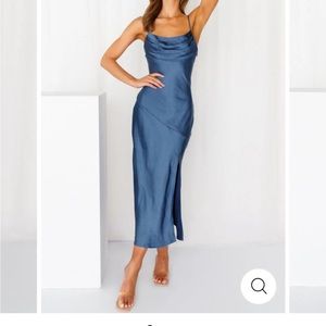 Hello Molly Lychee Martini Midi Dress Navy